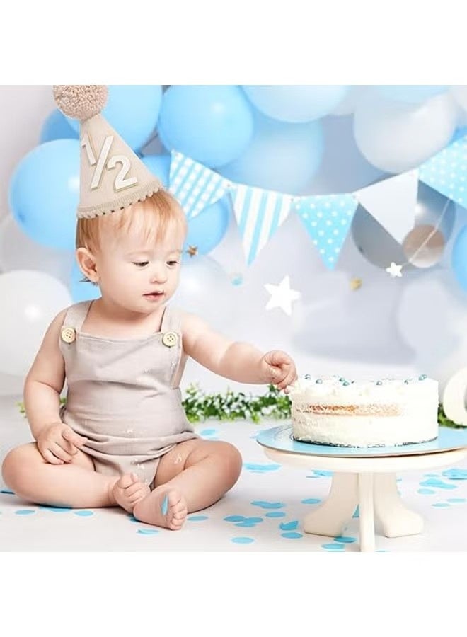 قبعة نصف عيد ميلاد، تاج نصف عيد ميلاد، أغطية رأس لحفلات أعياد ميلاد الأطفال، طقم قبعة حفلة للأطفال الرضع بعمر ستة أشهر للبنات/الأولاد، زينة نصف عيد ميلاد - Image 5
