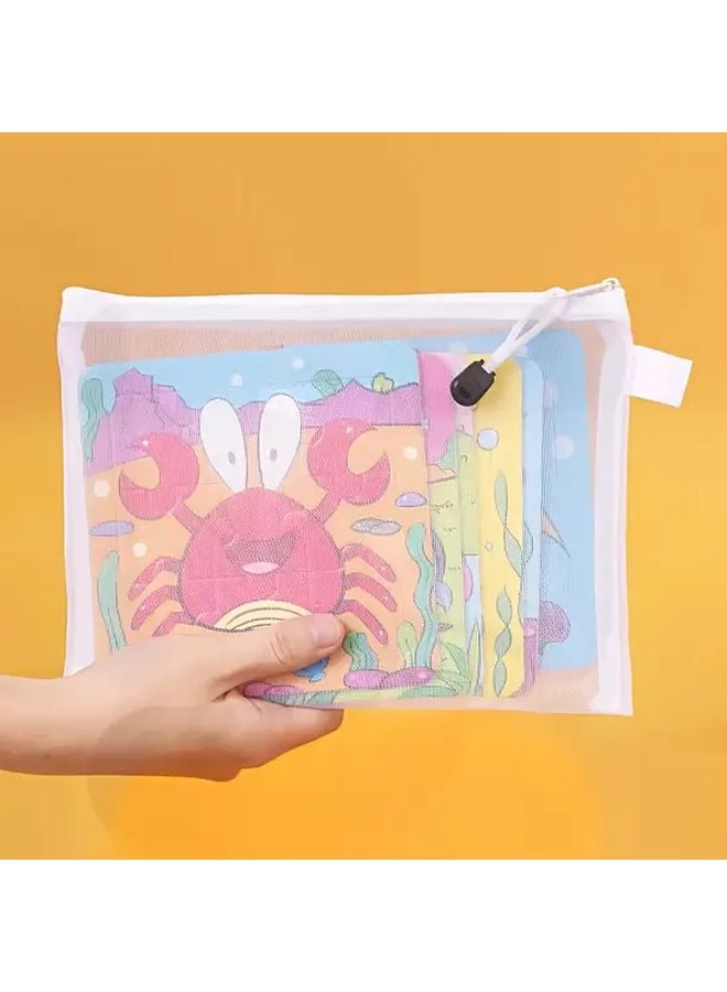 A5 Nylon Mesh Zipper Folder In 3 Colors For Office School Stationery Storage Organizer - Image 3