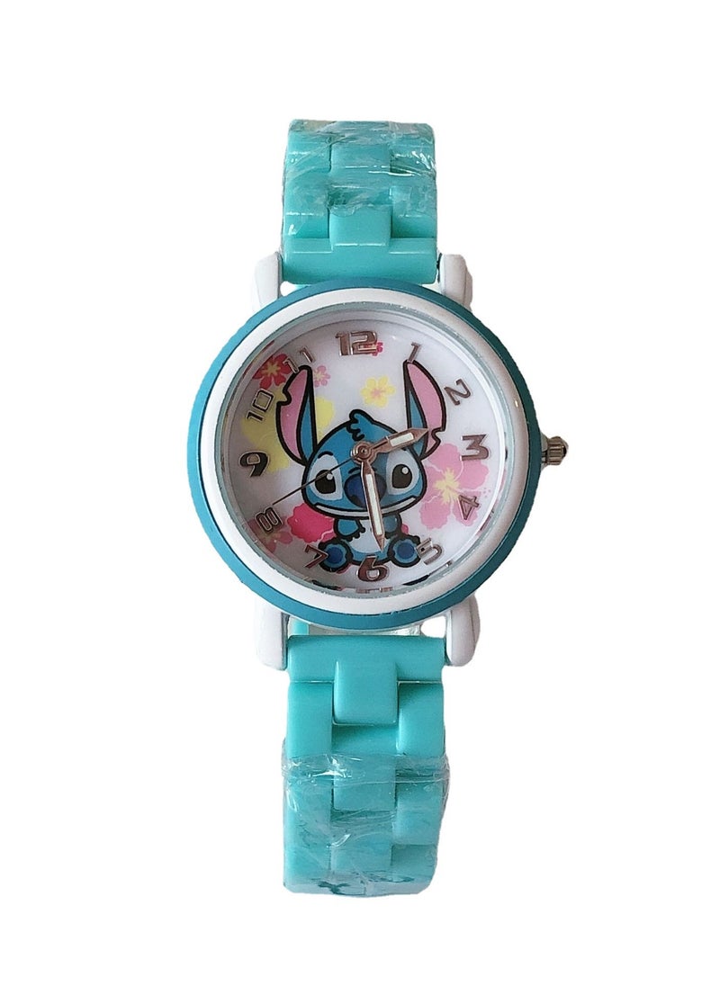 STITCH Stitch Children's Cartoon Waterproof Student Watch Sky Blue  - Image 1