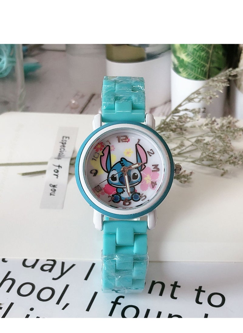 STITCH Stitch Children's Cartoon Waterproof Student Watch Sky Blue  - Image 3