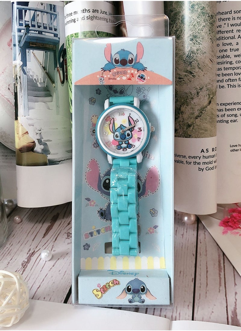 STITCH Stitch Children's Cartoon Waterproof Student Watch Sky Blue  - Image 2