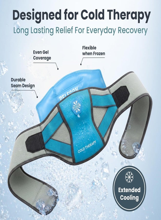 Pelegon Ice Pack for Back for Lower Back Pain Relief - Reusable Lower Back Ice Pack Wrap with Adjustable Brace - Cold Therapy Gel Pack for Sciatica, Coccyx, Herniated Disc and Recovery - Image 3