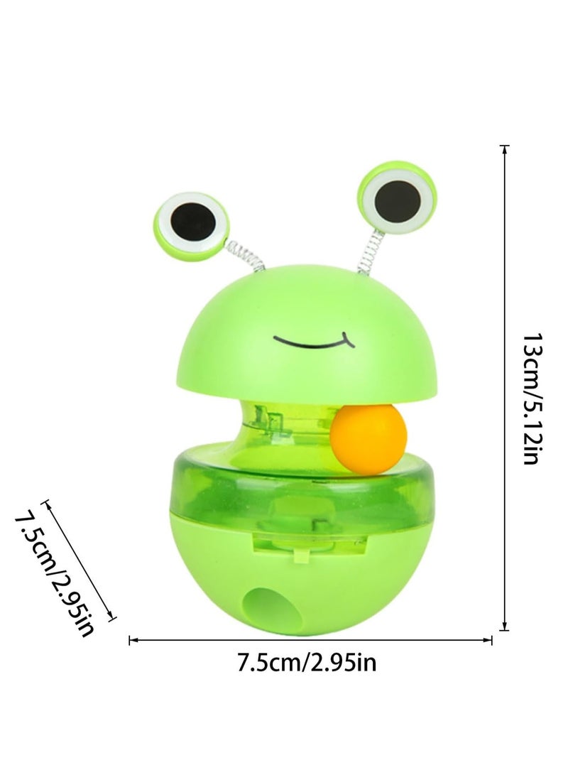 لعبة موزع حلوى الضفدع للقطط، لعبة توزيع الطعام - لعبة تفاعلية للقطط، ألعاب موزع الطعام للحيوانات الأليفة والقطط وألعاب القطط ذات التغذية البطيئة، ألعاب القطط اللطيفة - Image 2
