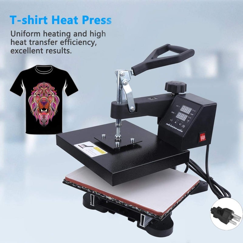 klarako Heat Press Machine, High Pressure Dual-Display Manual Heat Transfer Machine Press Printer Multipurpose Swing Away Sublimation Hot Pressing Machine for T-Shirt Hat Cap Mug Plate (110V) - Image 2
