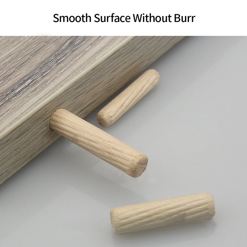 Fluted Wooden Dowels 6mm x 40mm Set of 100 - Clear Surface Texture for Uniform Force, Chamfered Edge for Easy Installation, Smooth Burr-Free Finish for Woodworkers, Carpenters, Furniture and Model Bui - Image 3