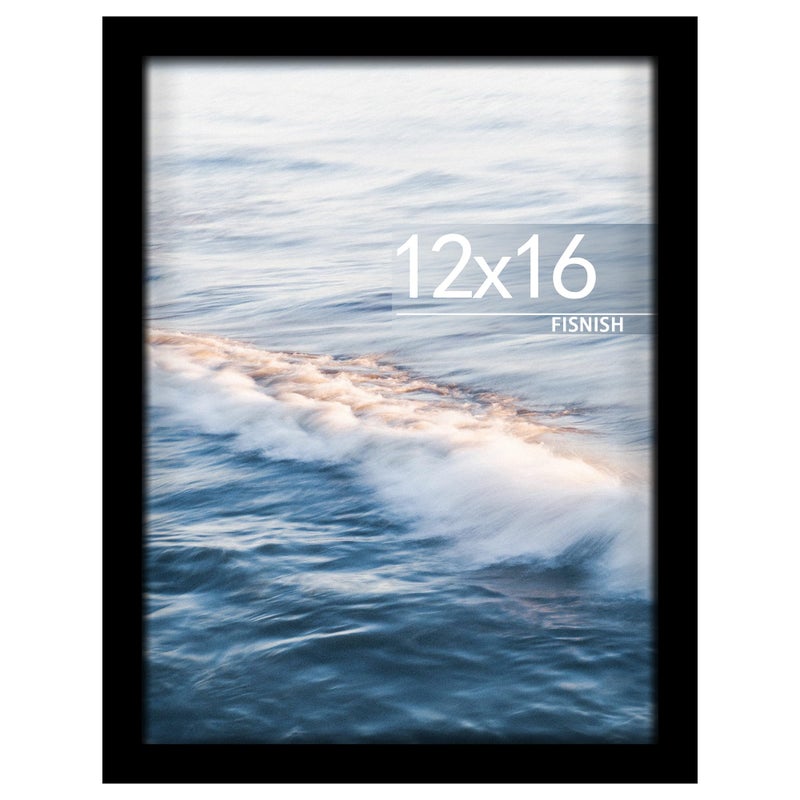 Fisnish 12x16 Picture Frame Black  Classic Poster Frame for Horizontal or Vertical Wall Mounting  1 Pack - Image 1