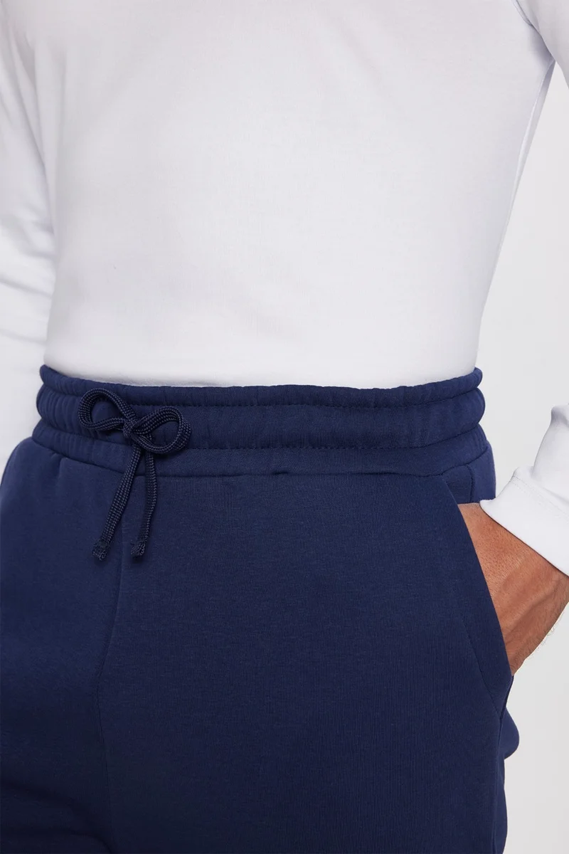 تودورس Unisex Relax Fit Comfortable Cut Raised 3 Pocket Elastic Jogger Leg Navy Blue Sweatpants