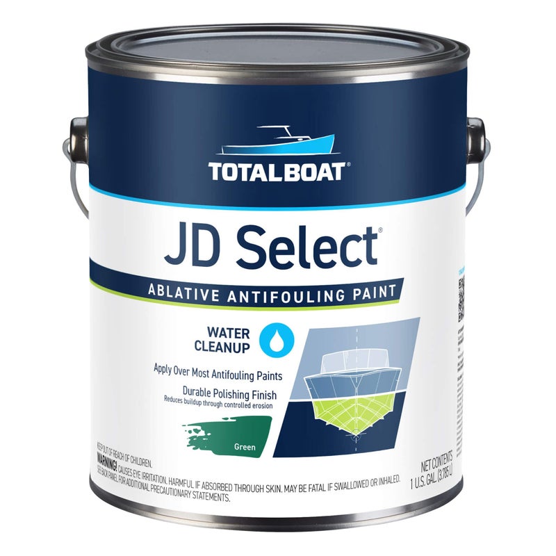 TotalBoat JD Select Ablative Antifouling Bottom Paint for Fiberglass, Wood and Steel Boats (Green), 1 Gallon - Image 1