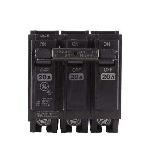 GE ABB Q-Line® THQL32020 Circuit Breaker • 20A/3-Pole Configuration • 120/240 VAC, 10 kAIC • Thermal Magnetic Trip • Quick-Make/Quick-Break Mechanism • Plug-in Mount - Image 2