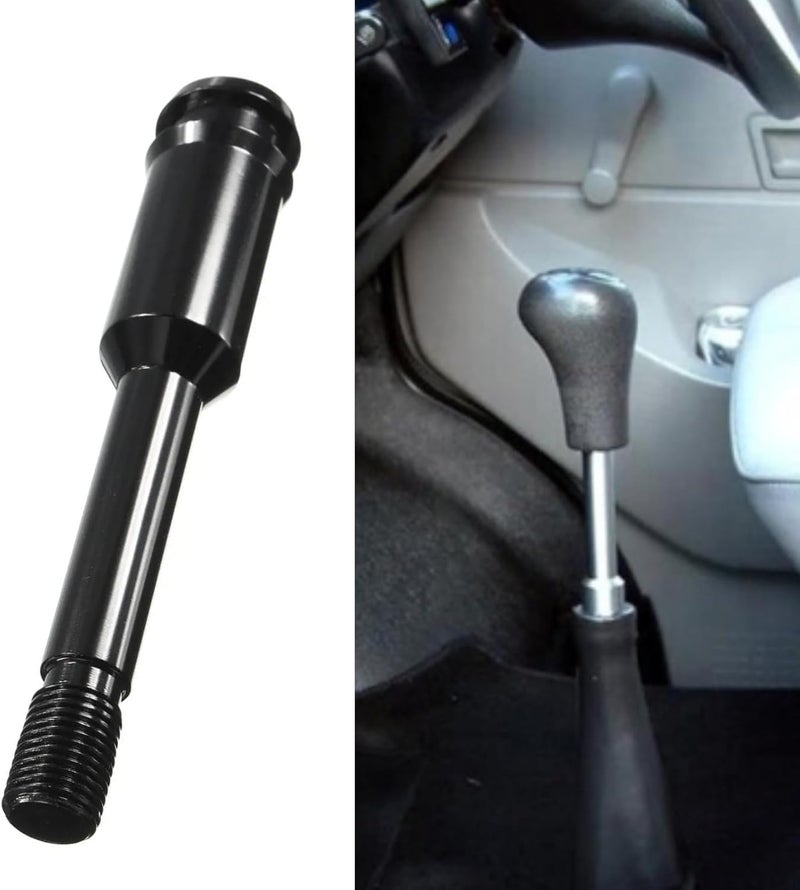 Akozon Reminnbor gear stick extension + Shift Knob Extender 5" Car Straight Gear Shifter Lever Extension for T4 1990-2003 Black - Image 1