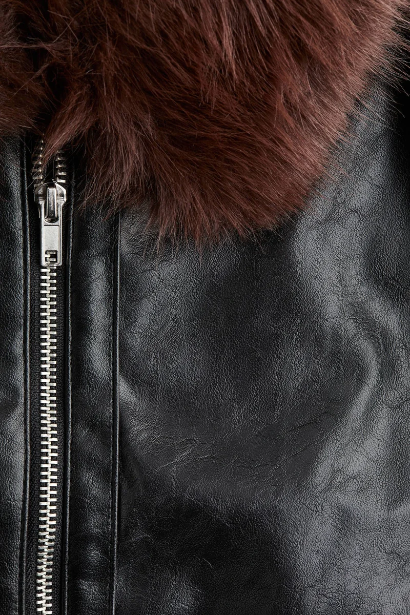 H&M Fluffy-collared jacket