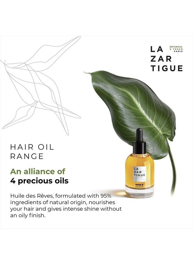 Lazartigue Huile Des Reves Nourishing Dry Hair Oil - Intensive Hydrating Treatment For Damaged Hair - Restorative Formula Infused With Healing Oils - Vegan, Silicone Free, Mineral Oil Free - 1.7 Oz - Image 5