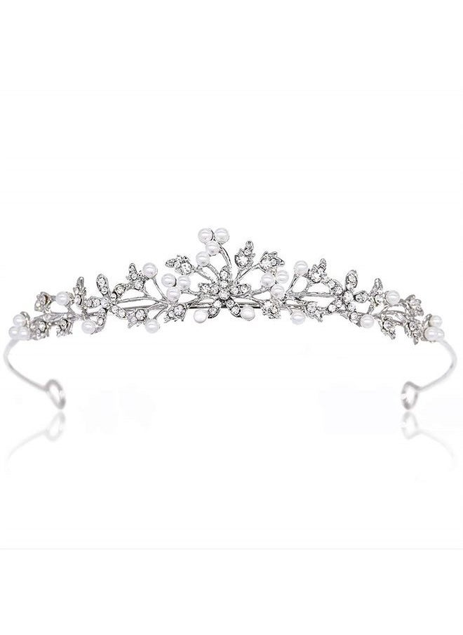 CROWNFAN Rhinestone Crystal Tiaras and Crowns Headband For Women Birthday Pageant Wedding Prom Princess Crown (A-006)  - Image 1