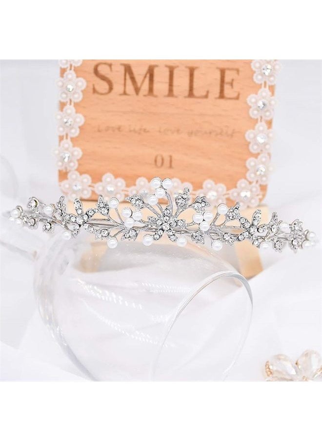 CROWNFAN Rhinestone Crystal Tiaras and Crowns Headband For Women Birthday Pageant Wedding Prom Princess Crown (A-006)  - Image 3