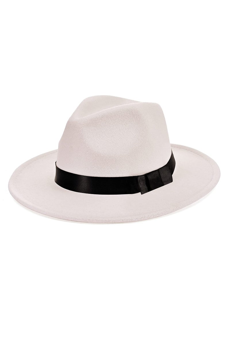 BABEYOND 1920s Gatsby Panama Fedora Hat Cap for Men Gatsby Hat for Men 1920s Mens Gatsby Costume Accessories White - Image 1