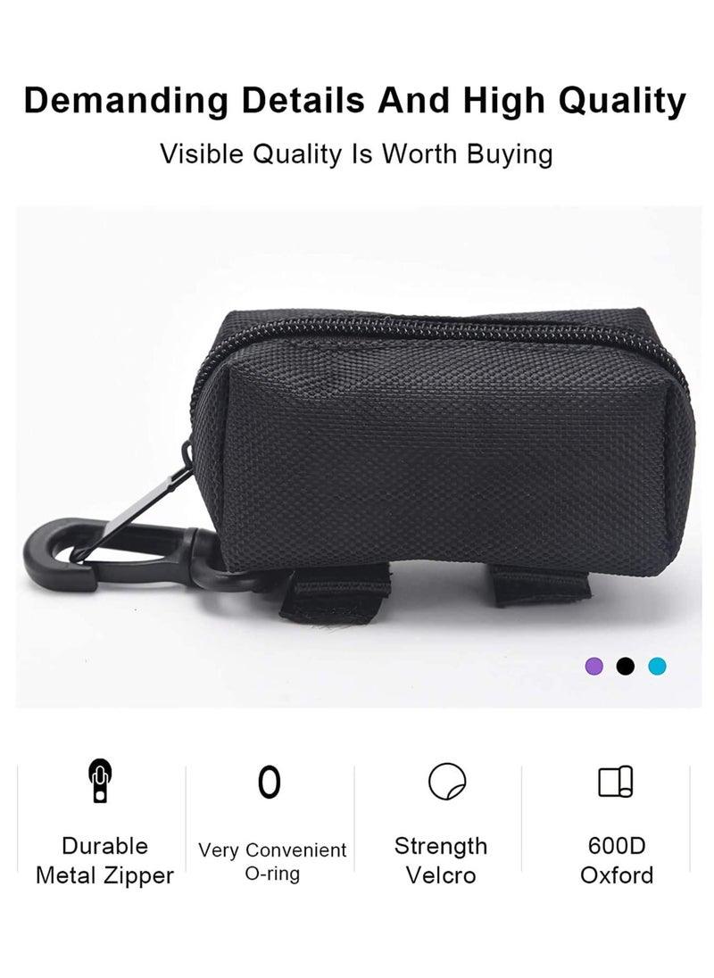 Bag Dispenser Attach to Leash, Fabric Dog Waste Bags, Lightweight and Durable, Smart Solution for Picking Up After Your Dog for Walking, Running or Hiking, Suitable for Any Belt