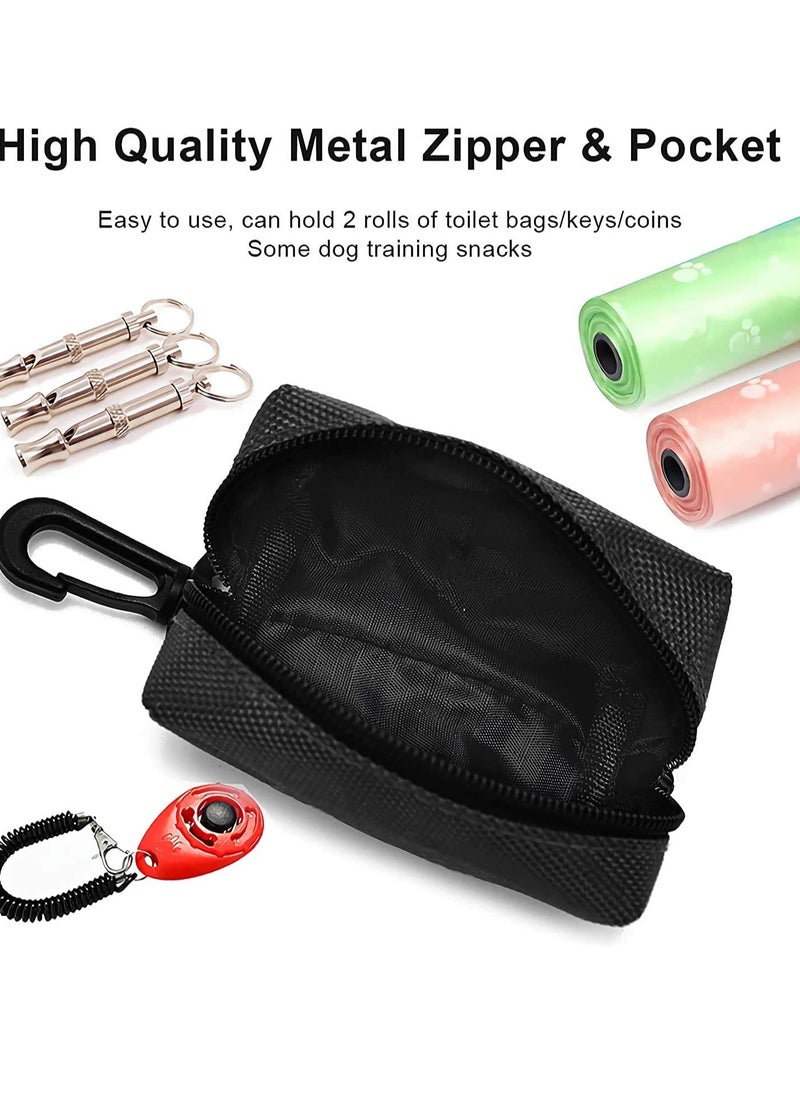 Bag Dispenser Attach to Leash, Fabric Dog Waste Bags, Lightweight and Durable, Smart Solution for Picking Up After Your Dog for Walking, Running or Hiking, Suitable for Any Belt