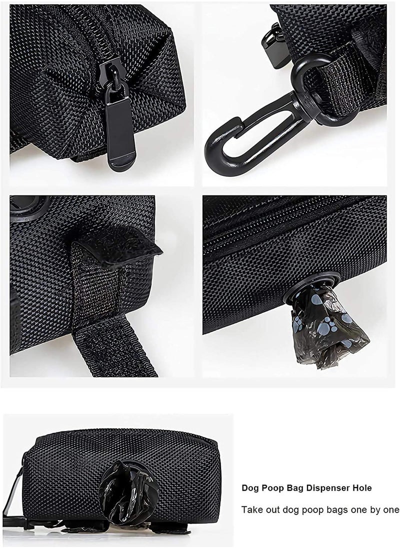 Bag Dispenser Attach to Leash, Fabric Dog Waste Bags, Lightweight and Durable, Smart Solution for Picking Up After Your Dog for Walking, Running or Hiking, Suitable for Any Belt