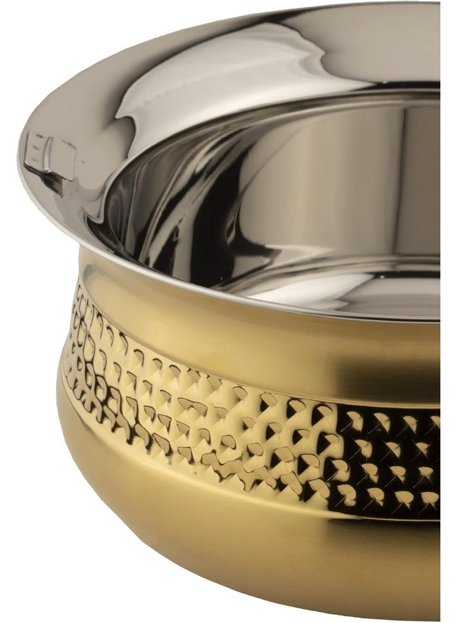 Alsaif Al Saif Lamar HotPot Stainless Steel, Size :2.5Liter Colour: Gold  - Image 5