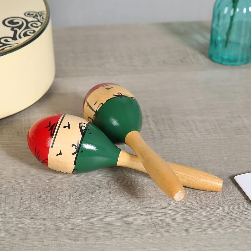 DOMG Professional Maracas, Wooden Rumba Shaker Rattle Latin Percussion Musical Instrument with Clear Sound for Adults Kids, Set of 2 - Image 5