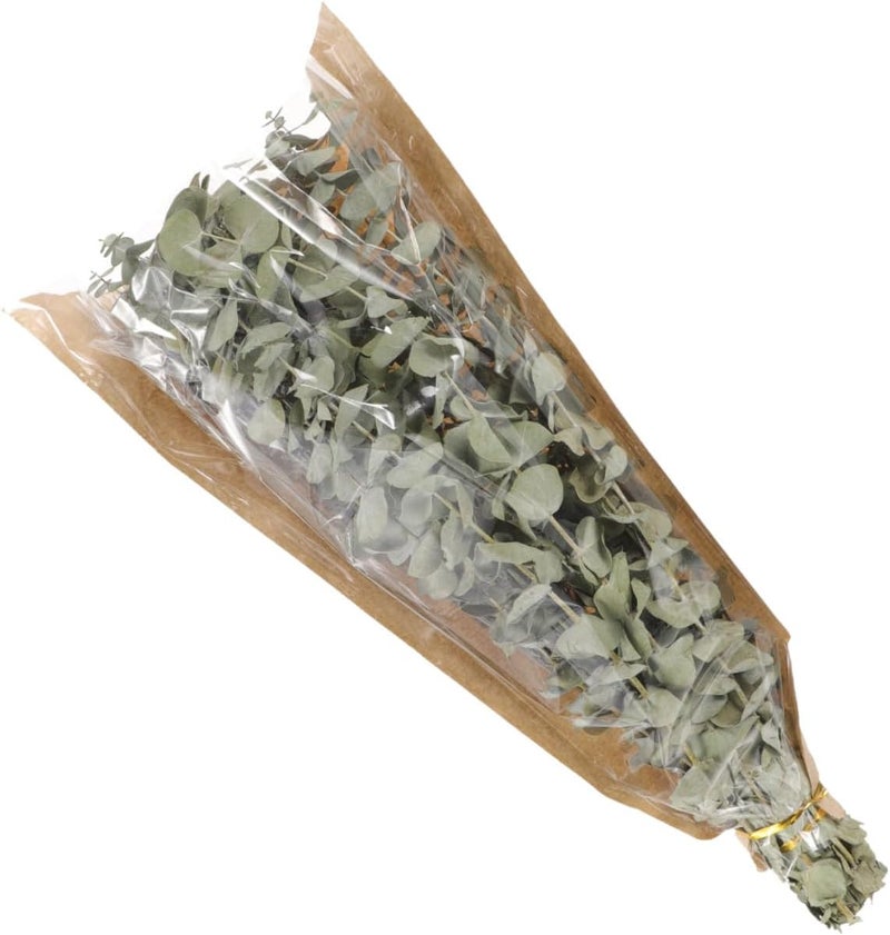 Dried Eucalyptus and Lavender Decorative Bundle Natural Leaves and Dried Lavender Sprigs 12 Stems for Bathroom Aromatherapy and Home Décor - Image 1
