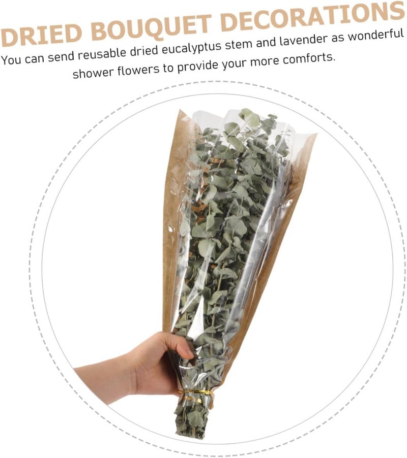Dried Eucalyptus and Lavender Decorative Bundle Natural Leaves and Dried Lavender Sprigs 12 Stems for Bathroom Aromatherapy and Home Décor - Image 3