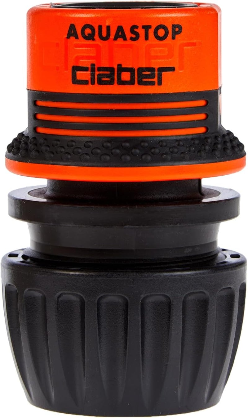 Claber 8549 - Universal coupling 1/2” (12.5 mm) - 5/8” (15 mm) - 3/4” (19 mm) with Aquastop - Image 1