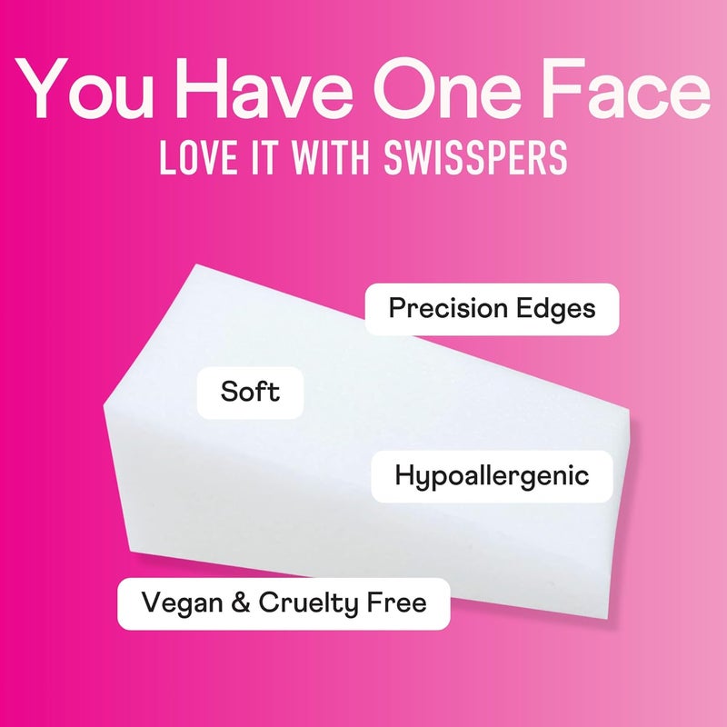 Swisspers Premium Latex-Free Cosmetic Wedges - 192 Count (6 Packs of 32) - Image 2