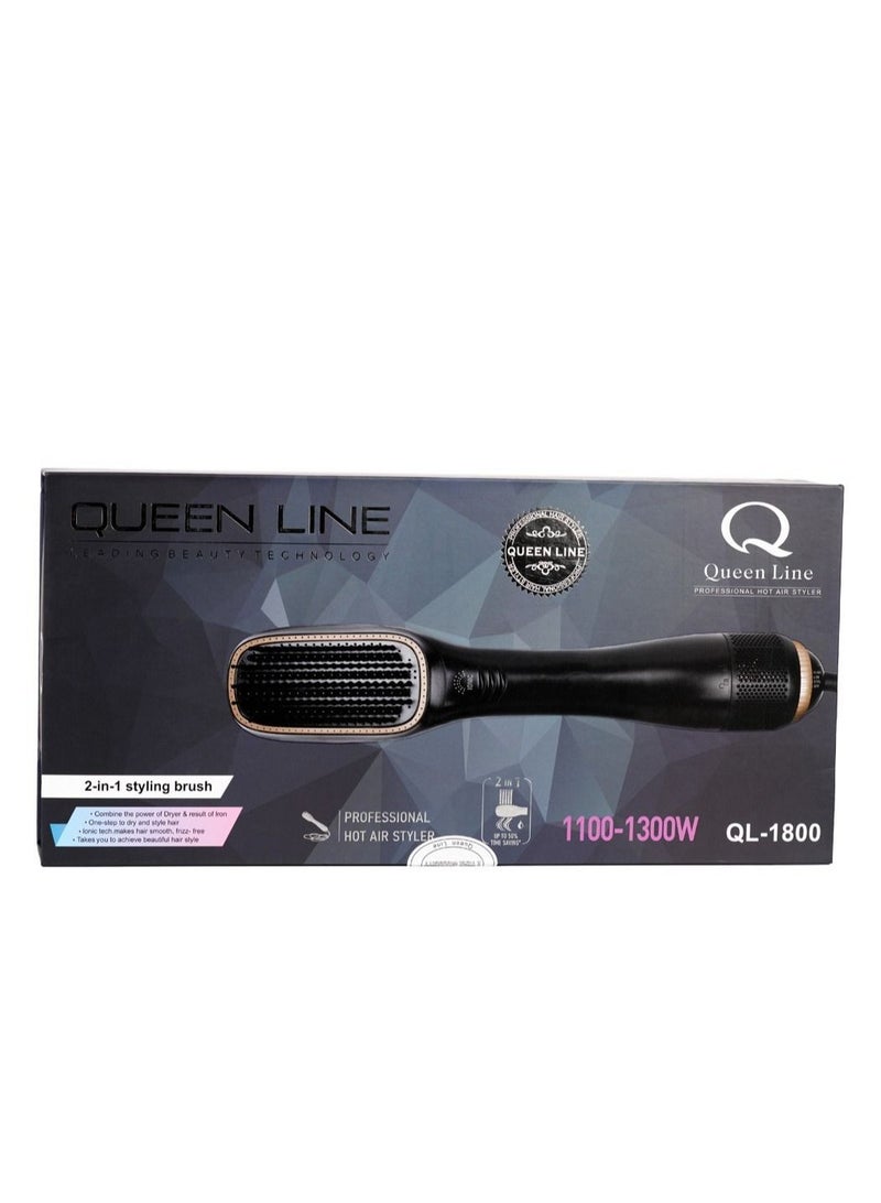 Queen Line Ceramic Hair Dryer And Styler Black 43cm - Image 2