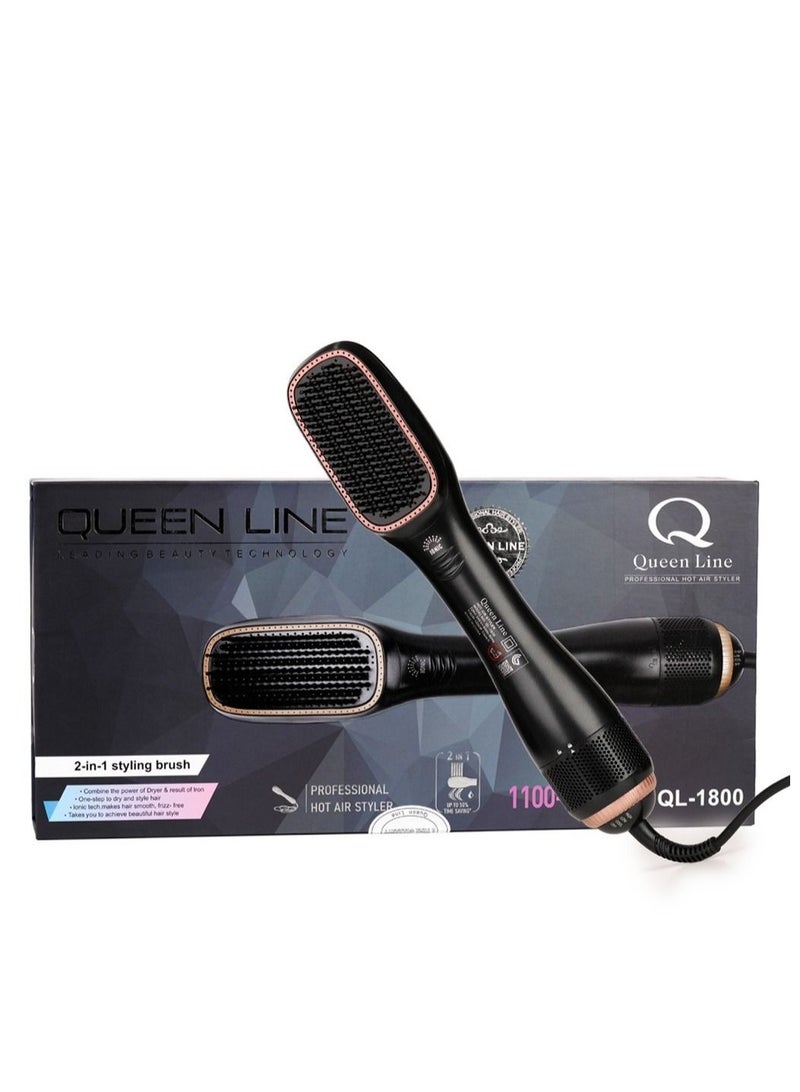 Queen Line Ceramic Hair Dryer And Styler Black 43cm - Image 1