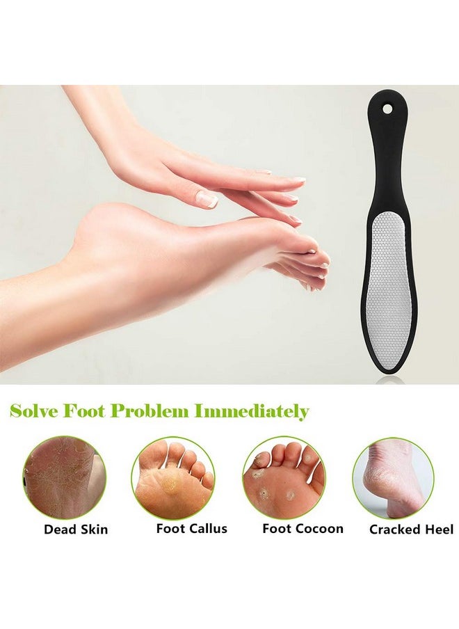 BEZOX BEZOX Foot File (1 PCS), Double Sided Foot Scraper Callus Remover, Foot Rasp for Cracked Heel and Foot Corn Removal, Stainless Steel Pedicure File W/Cloth Storage Bag  - Image 2