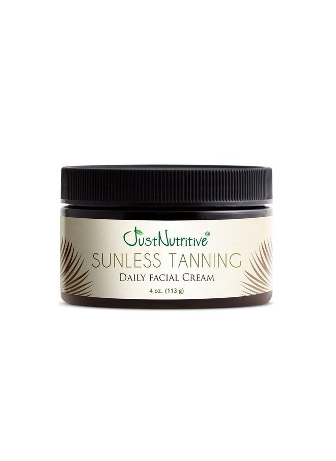 Just Nutritive Sunless Tanning Daily Facial Cream | Self-Tanner | Sunless Tanning Lotion | Self-Tanning Lotion | Sunkiss Glow | Just Nutritive | 4 Oz  - Image 1