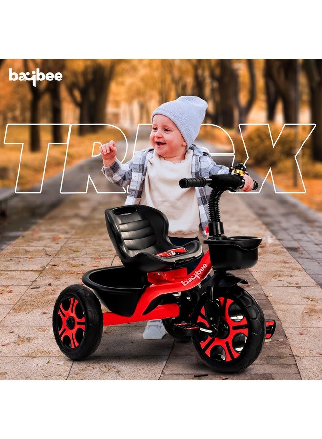 BAYBEE Baybee Baby Tricycle for Kids, Smart Plug & Play Kids Cycle with Eva Wheels, Bell, Storage Baskets & High Backrest | Kids Tricycle Trike | Baby Cycle for Kids 2 to 5 Years Boy Girl (TRIXG Red) - Image 2