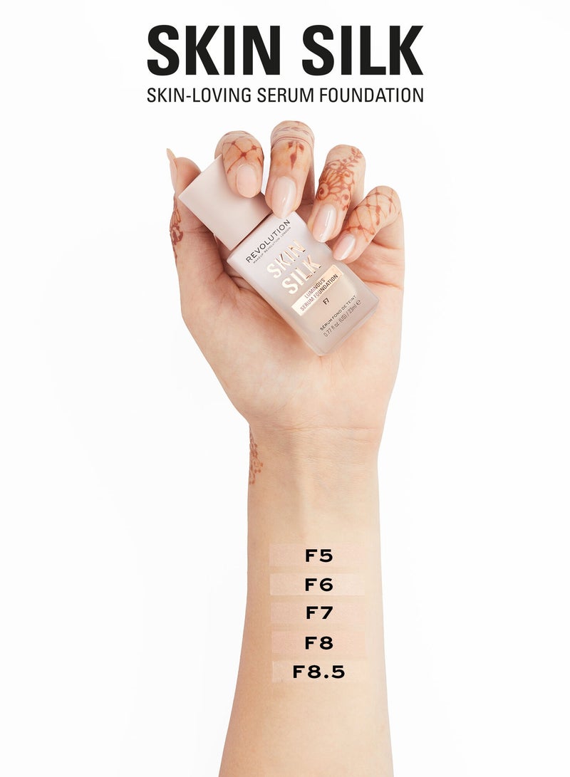 REVOLUTION Makeup Revolution Skin Silk Serum Foundation F7 - Image 4