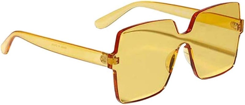 klarako 4 Pcs One-piece Sunglasses Square Rimless UV400 Designer Sun Glasses Eyewear - Image 3