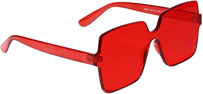 klarako 4 Pcs One-piece Sunglasses Square Rimless UV400 Designer Sun Glasses Eyewear - Image 2
