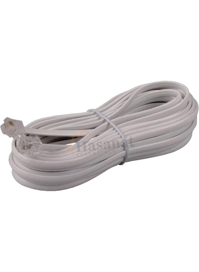 HASANAT ESSENTIALS Essentials Telephone Cord Phone Cord, Handset Cord White Universal Compatible  - Image 2