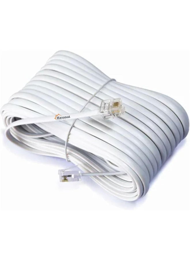 HASANAT ESSENTIALS Essentials Telephone Cord Phone Cord, Handset Cord White Universal Compatible  - Image 1