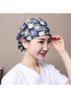 GUSGU 3 Pieces Working Cap with Button and Sweatband Adjustable Tie Back Head Cover Hats Bouffant Hats for Women Men  - Image 3