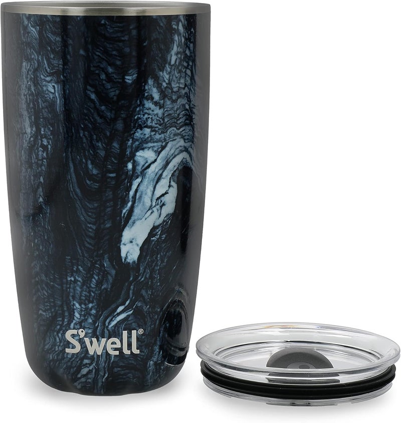 S'well Stainless Steel Tumbler with Slide-Open Lid, 18oz, Azurite Marble, Triple Layered Vacuum Insulated Containers Keeps Drinks Cold for 12 Hours and Hot for 4, BPA Free - Image 2