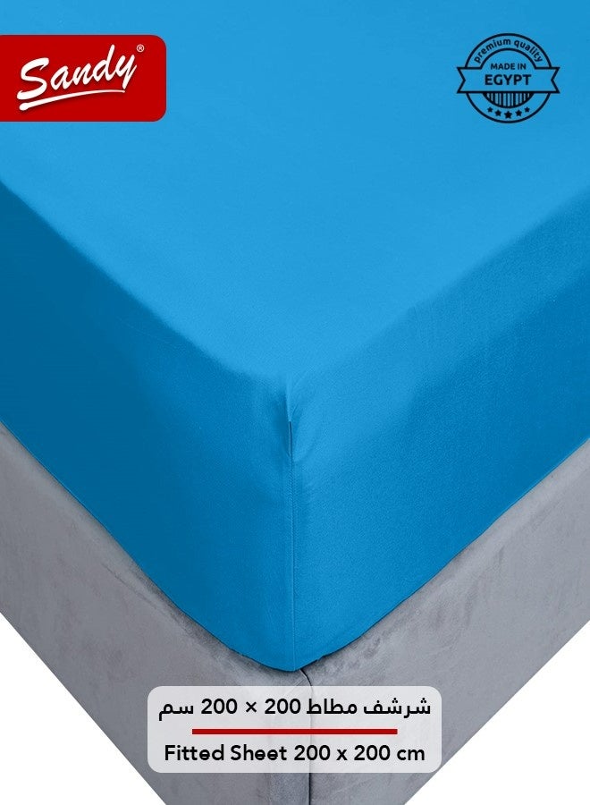 ساندي طقم شراشف سرير ساندي فاخر بجودة الفنادق شرشف مسطح وشرشف مطاط مع أغطية مخدات، طقم من أربعة قطع، شديد النعومة وجيد التهوية وبارد, مقاس نفرين كينج (259 × 274 سم & 200 × 200 +30 سم), تركواز - Image 5
