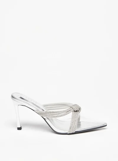 سيليست Women's Embellished Mules with Stiletto Heels