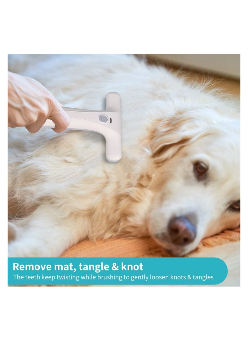 SYOSI SYOSI Electric Pet Detangling Brush, Professional Pet Hair Tangles Knots Remover Grooming Brush, Dog Cat Electric Hair Dematting Brush for Pet with Long, Short, Curly and Matted Hair  - Image 2