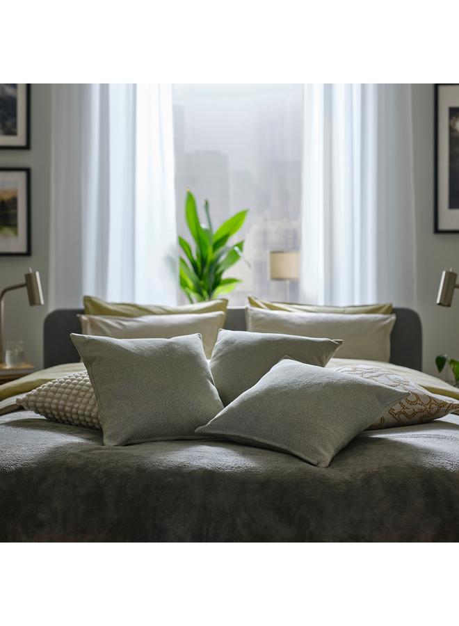 زبون وسادة، رمادي-أخضر/أبيض، 45×45 سم - Image 3