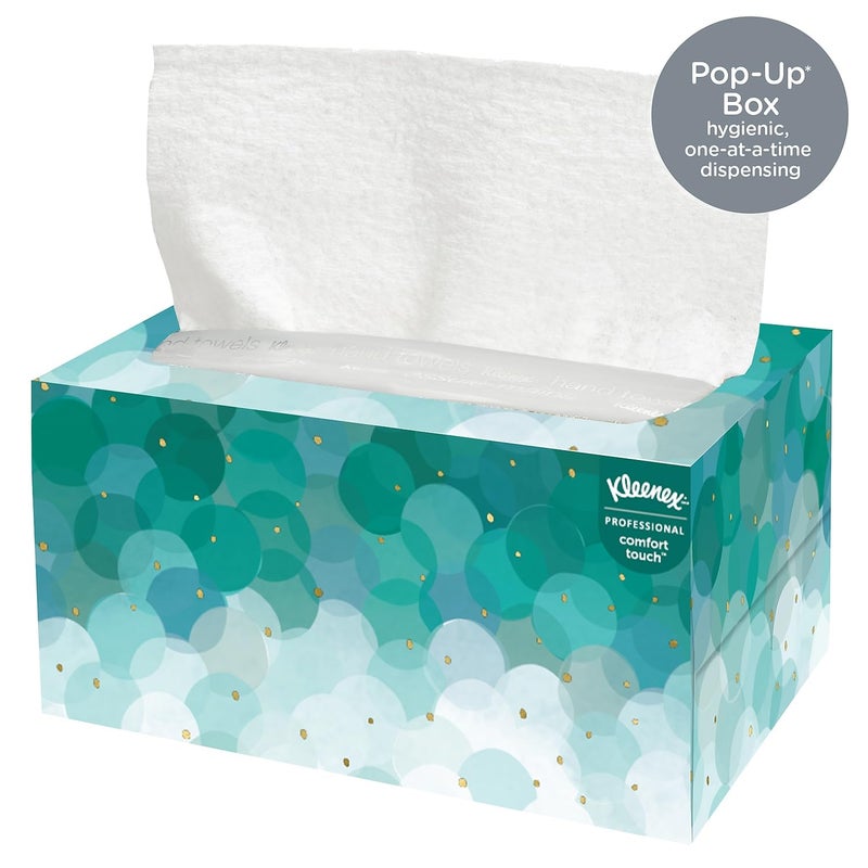Kimberly-Clark KLEENEX Ultra Soft Hand Towels, POP-UP Box, 9 x 10 1/2, White, 70/Box - Image 3