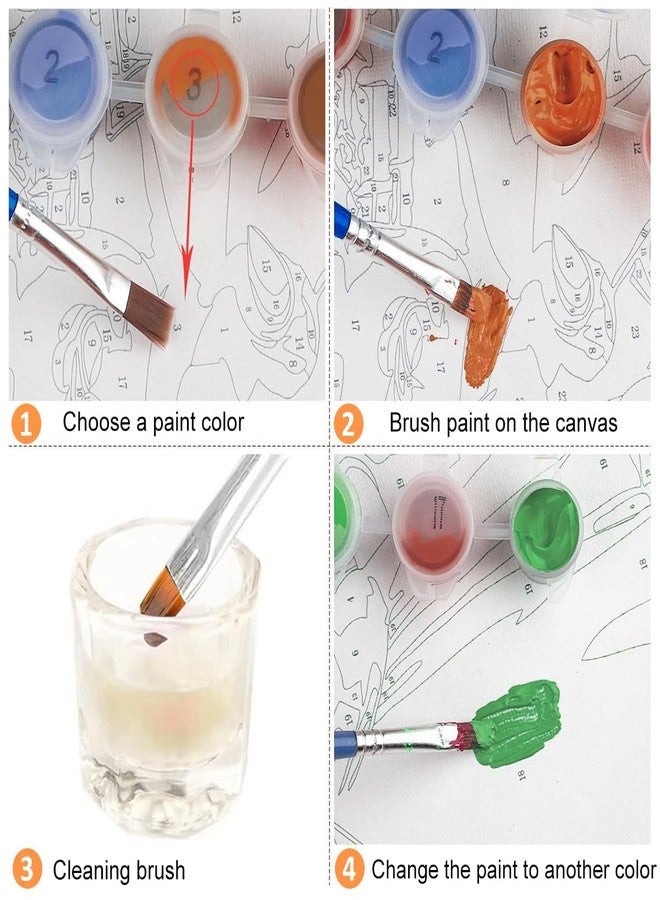 TREXEE Acrylic Oil DIY Paint by Number Kit For Adults & Kids Beginners Diy Canvas Oil Painting Art Craft Wall Home Decor Gift Oil Paint Craft Kit With Tools,Pigments, Multicolor (50X40 CM)(without frame) - Image 3