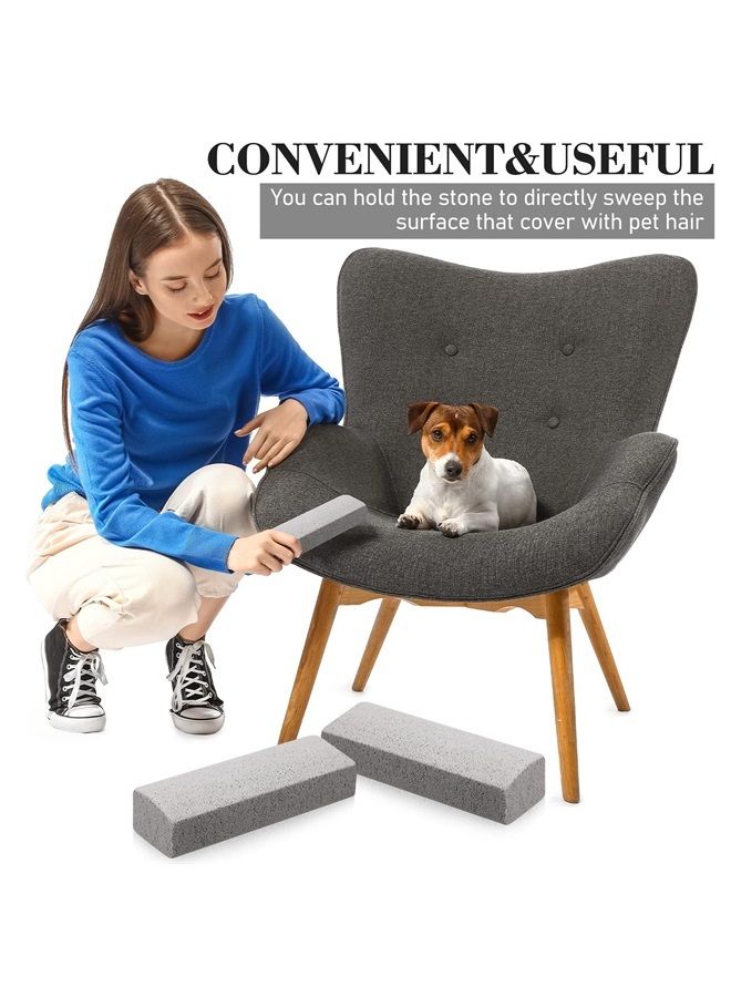 Loopeer 2 Pcs Pet Hair Remover Pumice Stone for Dog Cat Hair Removal Cleaning Pet Hair Stone 6 Inch Dog Fur Removal Tool for Car Interior Bedding Carpet Couch Furniture Cleaning  - Image 3