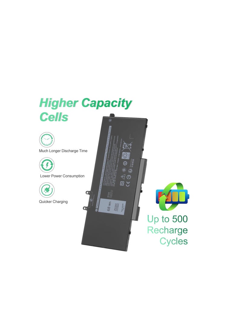 Terabyte - 4GVMP Battery for Dell Inspiron 7590 7591 7791 2-in-1 Latitude 5400 5410 5500 5510 E5500 E5400 E5410 E5510 Precision 3540 3550 M3540 M33550 Series 1V1XF R8D7N RF7WM 9JRYT P84F P42E - Image 1
