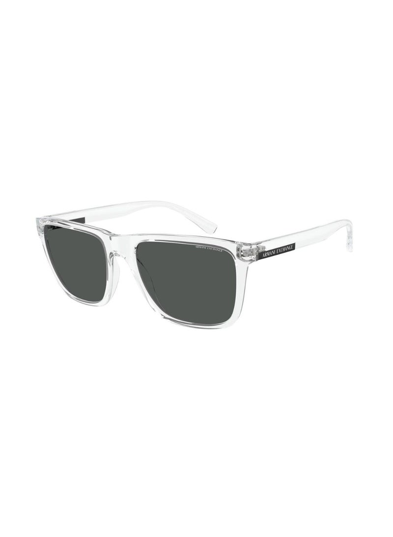 Armani Exchange Men Square  Sunglasses- Ax 4080S - Lense Size:57Mm - Shiny Crystal