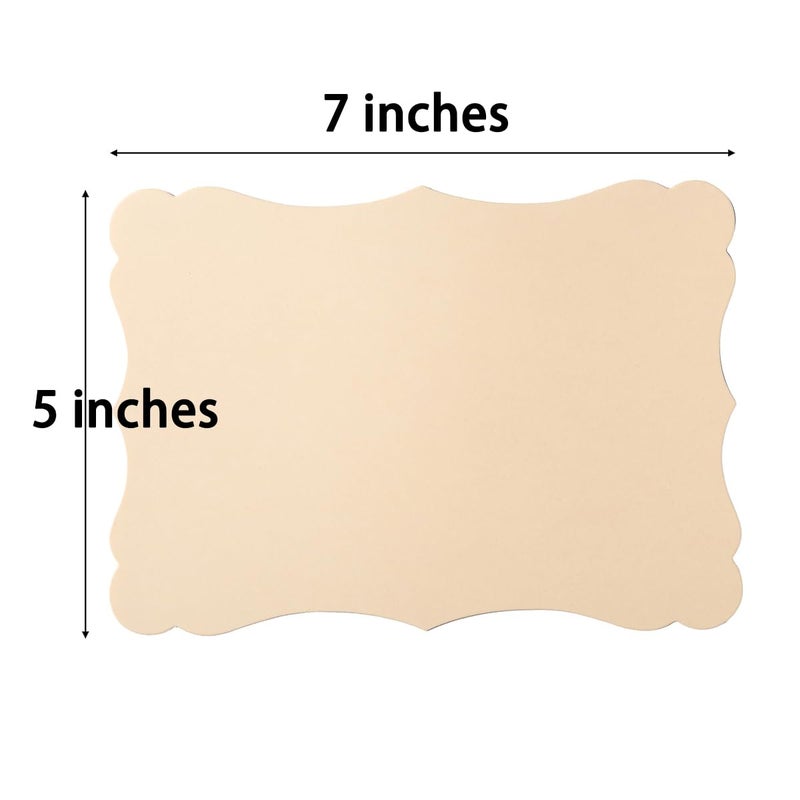 Homtable 50 Pack Blank Kraft Cards Cardstock Thick Paper Brown Greeting Cards for DIY Gift Card Menus, Baby Shower and Wedding Invitations (Brown, 5x7IN) - Image 2